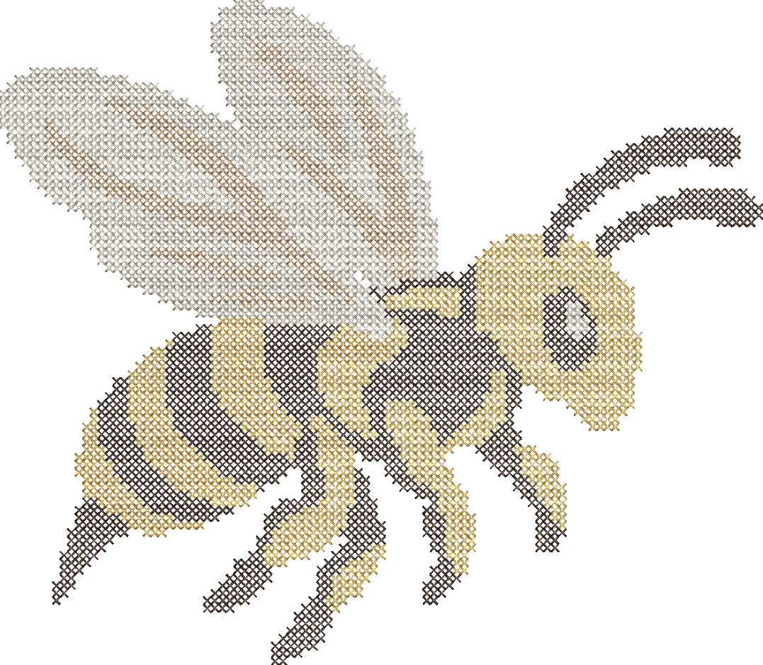 Cross Stitch Hornet Mascot