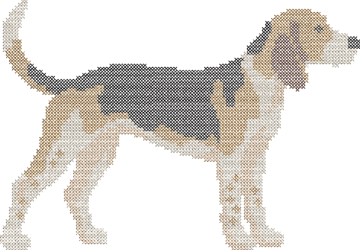 Cross Stitch Hound Mascot