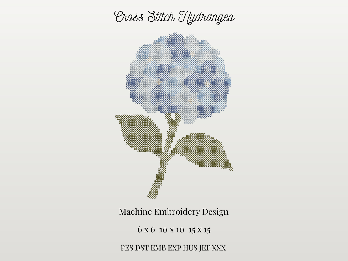 Cross Stitch Hydrangea