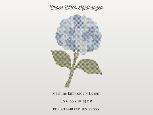 Cross Stitch Hydrangea