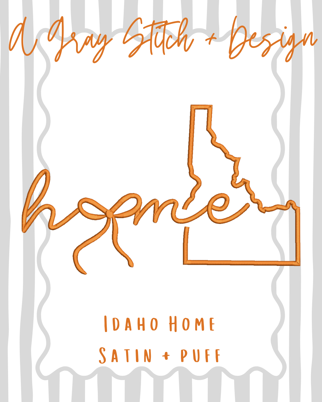 Idaho Home 3D Puff and Satin