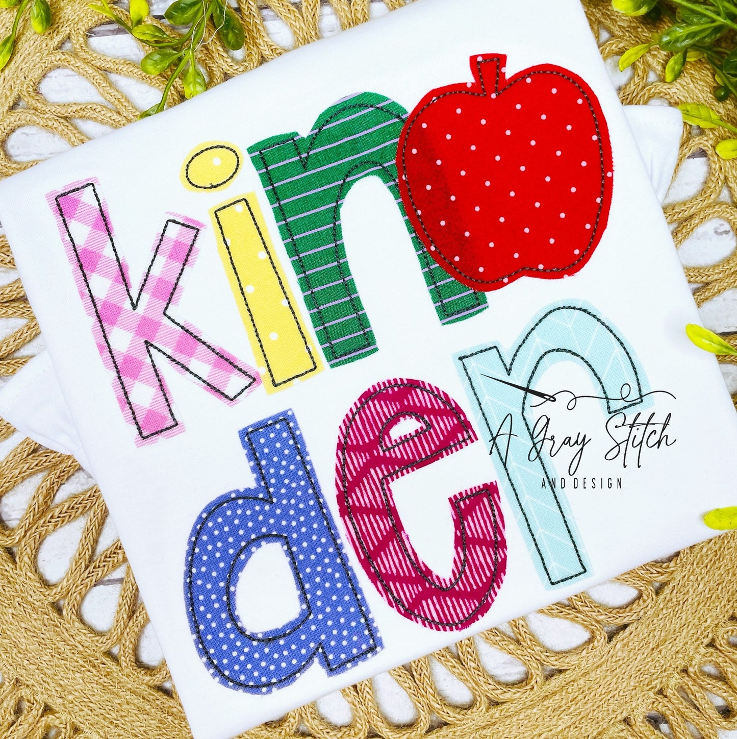 Bean Stitch Applique Quirky Kinder Design