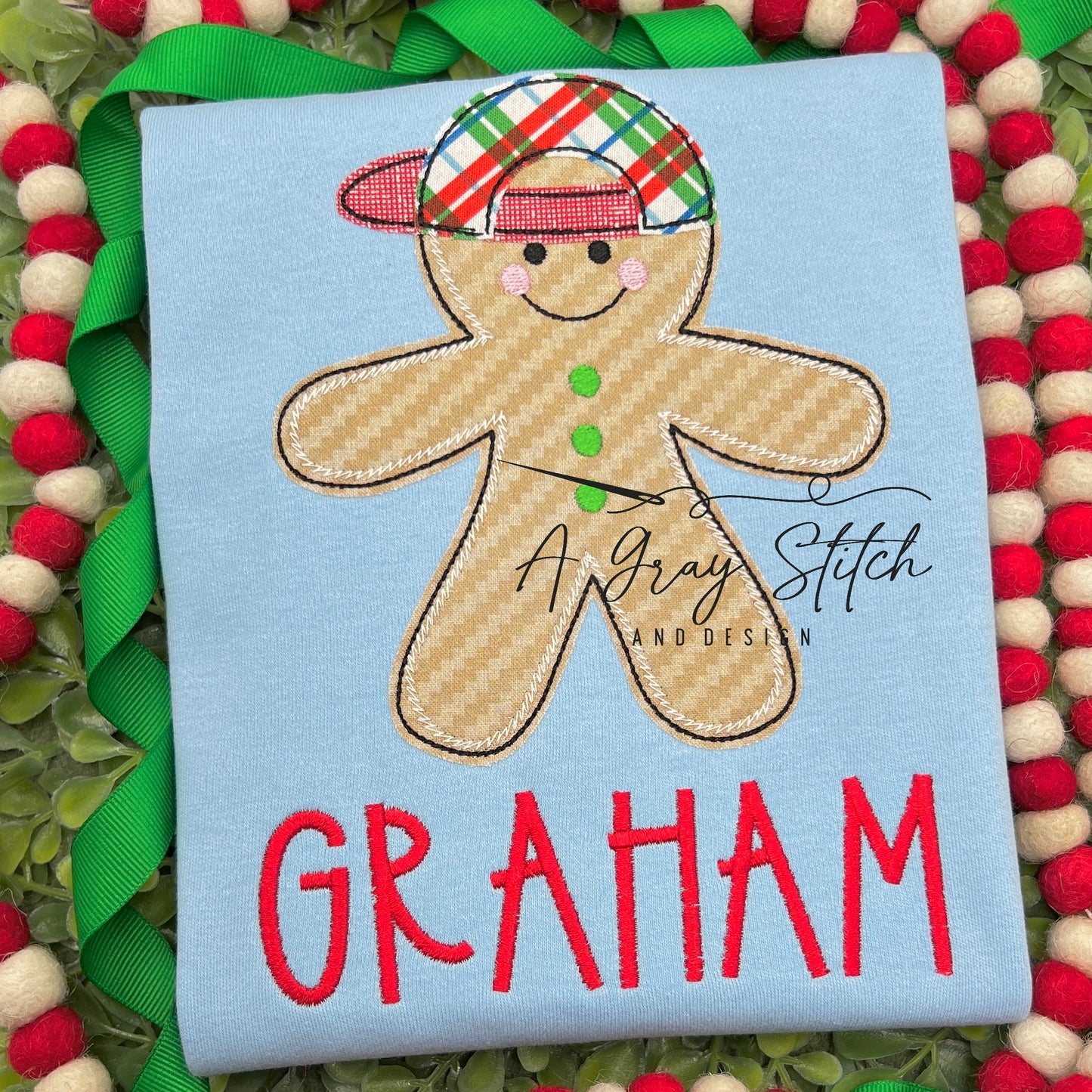 Bean Stitch Gingerdude Applique Design