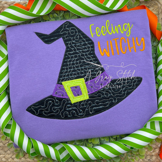 Quilted Witch Hat Applique Design