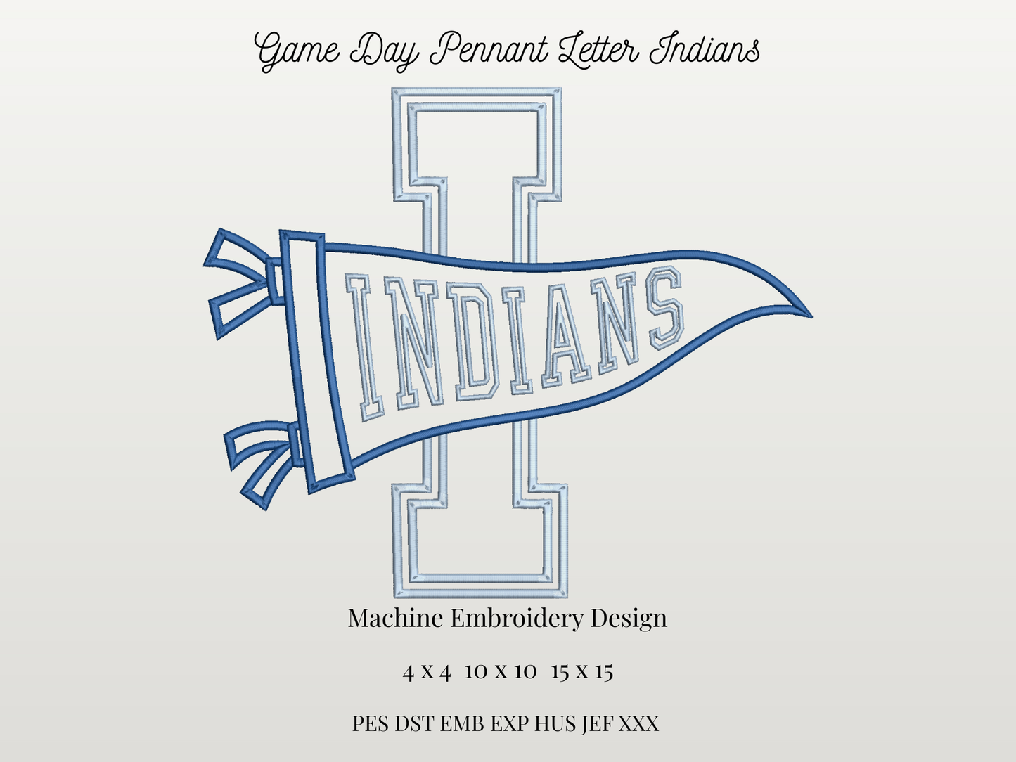 Indians Varsity Letter Pennant