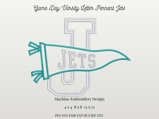 Jets Varsity Letter Pennant