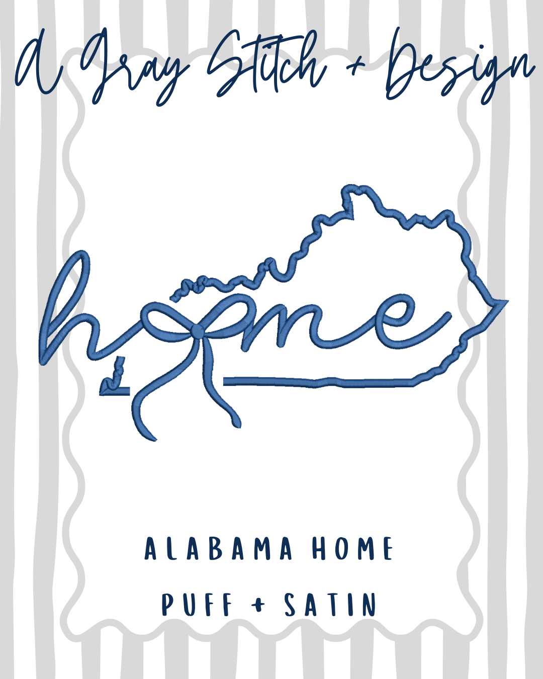 Kentucky Home 3D Puff and Satin