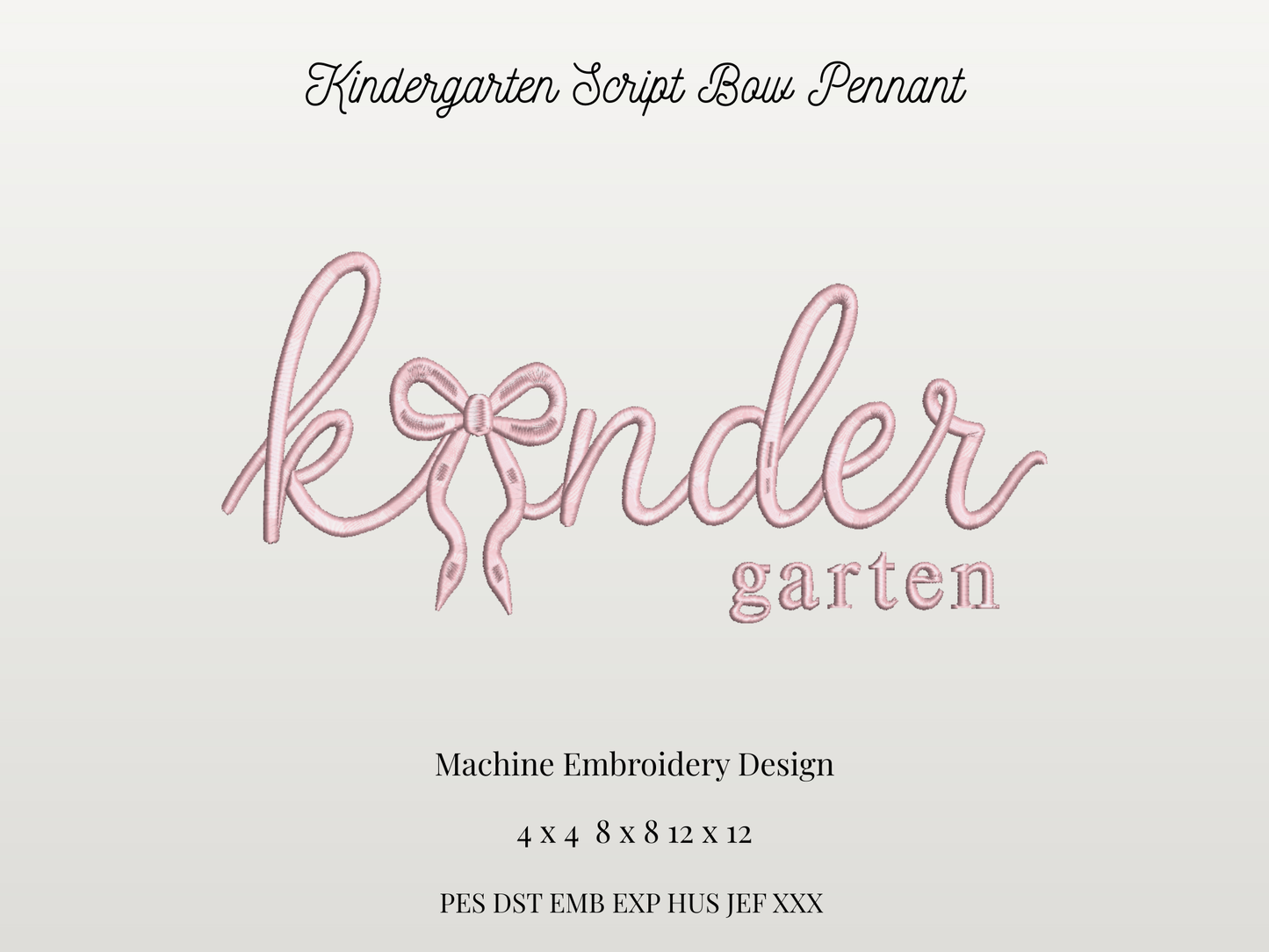 Kindergarten Script Bow