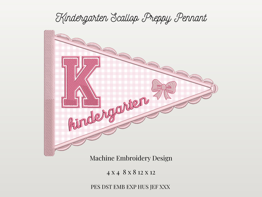 Kindergarten Scallop Pennant