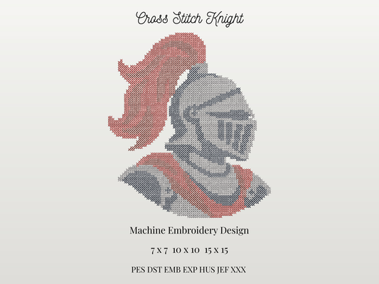Knight Cross Stitch Mascot