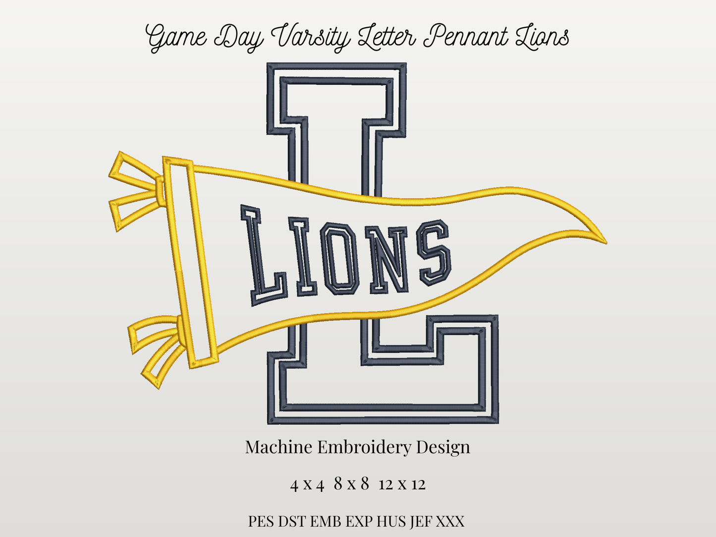 Lions Varsity Letter Pennant
