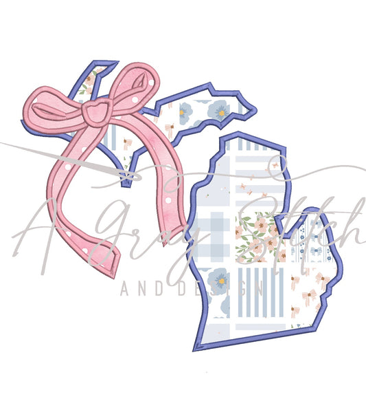 Satin Stitch Coquette State of Michigan