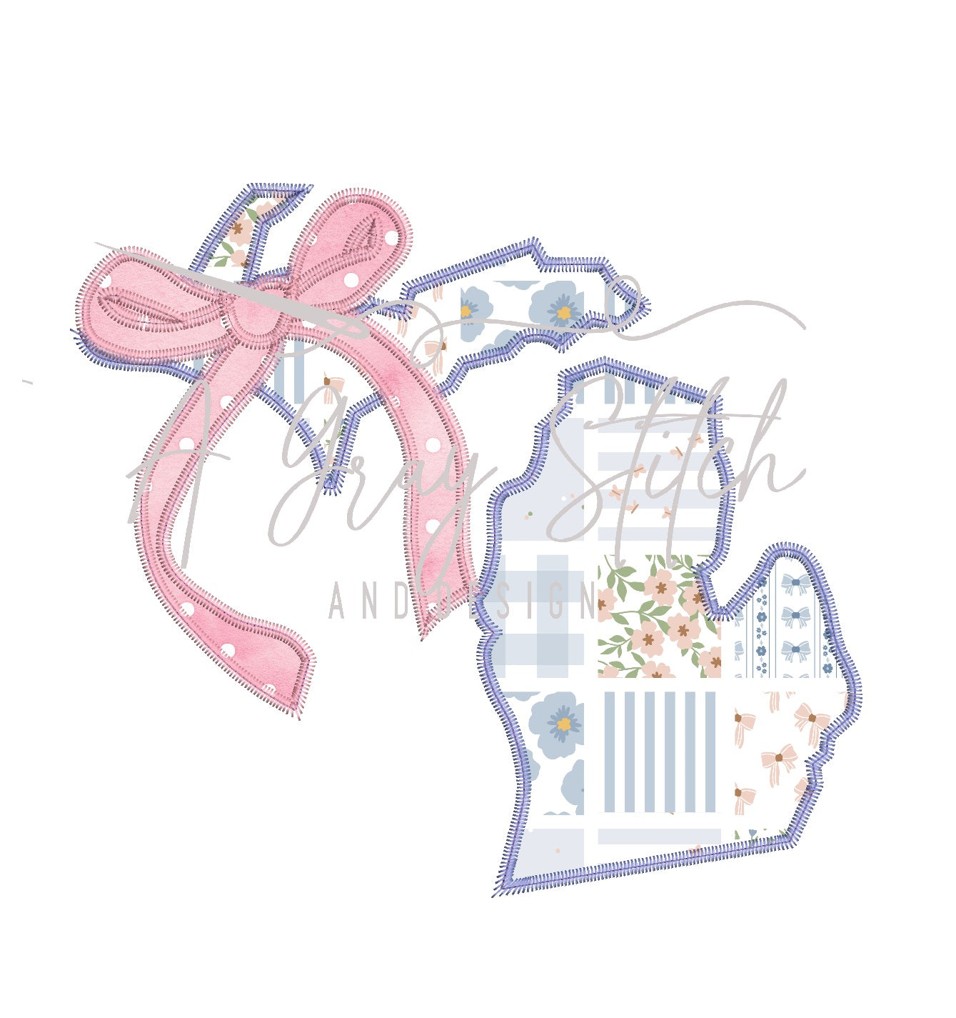 Satin Stitch Coquette State of Michigan