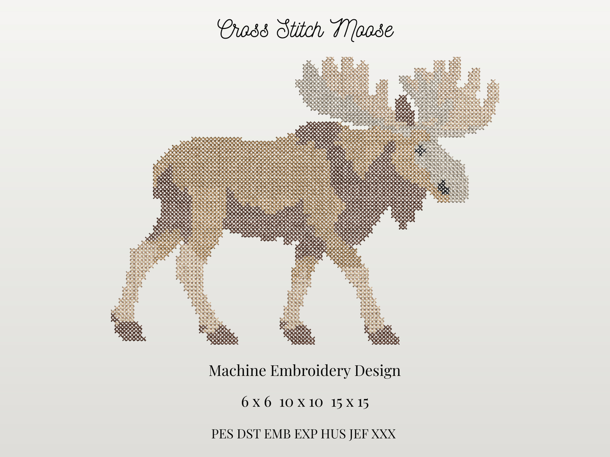 Cross Stitch Moose