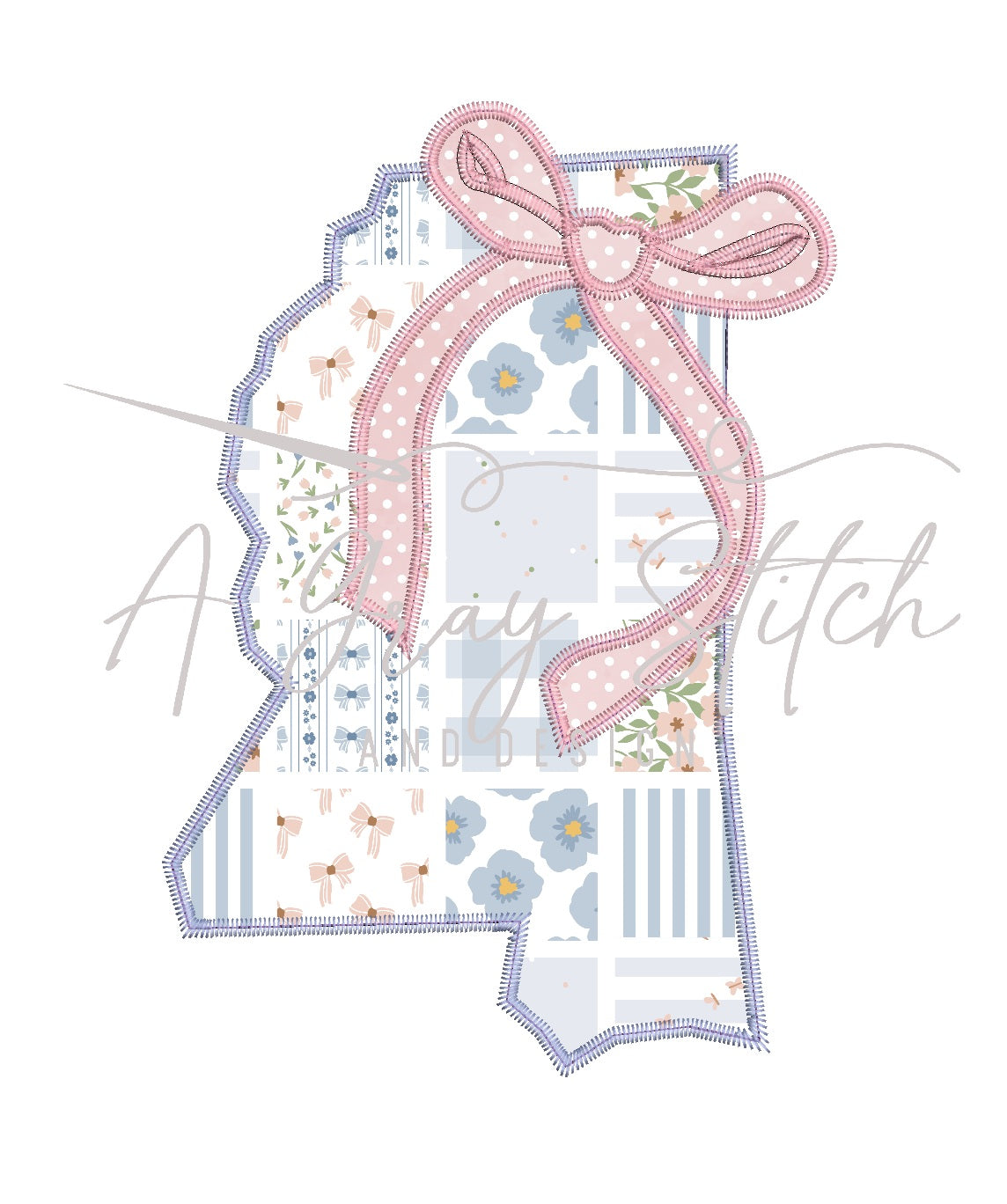Zig Zag Stitch Coquette State of Mississippi