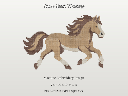 Cross Stitch Mustang Mascot