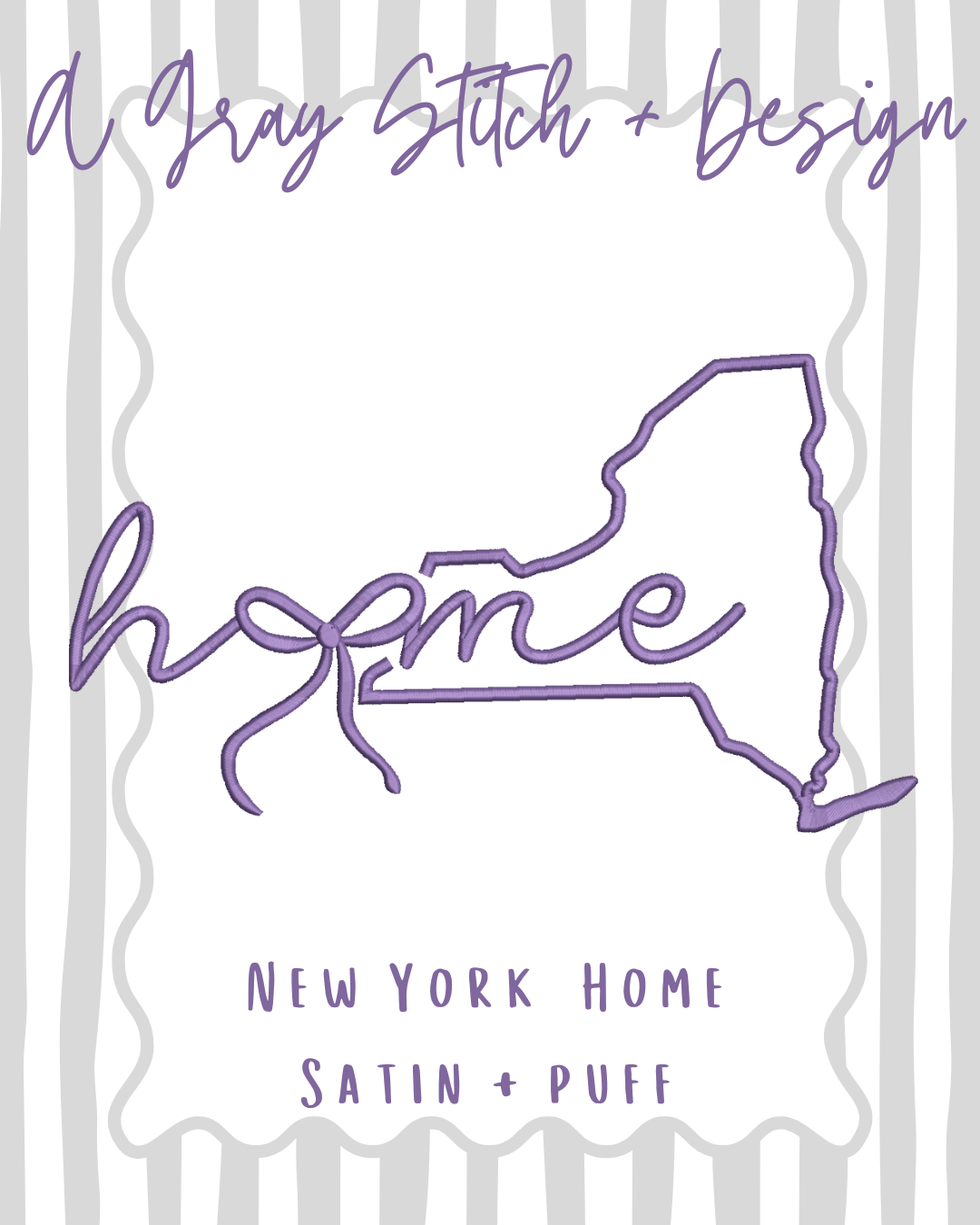 New York Home 3D Puff and Satin