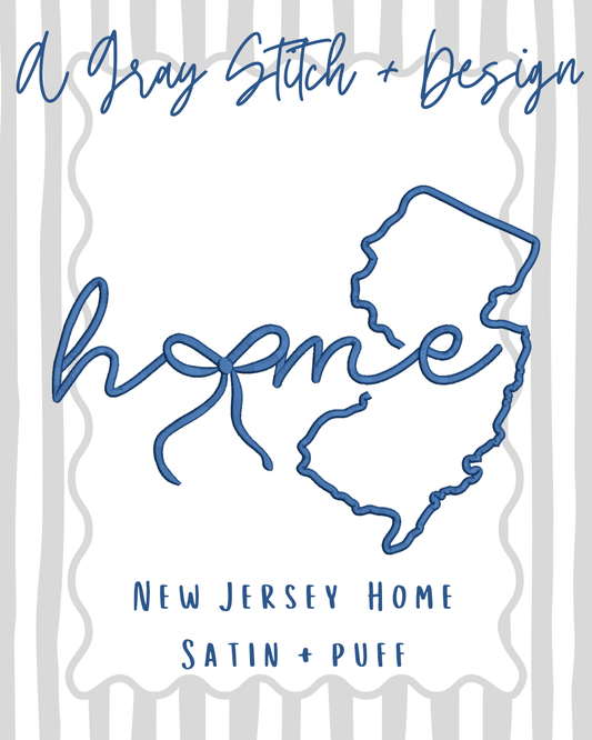 New Jersey Home 3D Puff and Satin