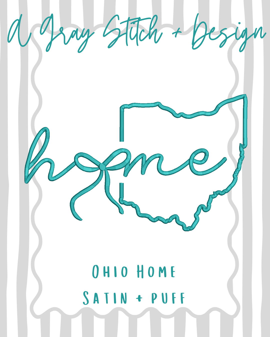 Ohio Home 3D Puff and Satin