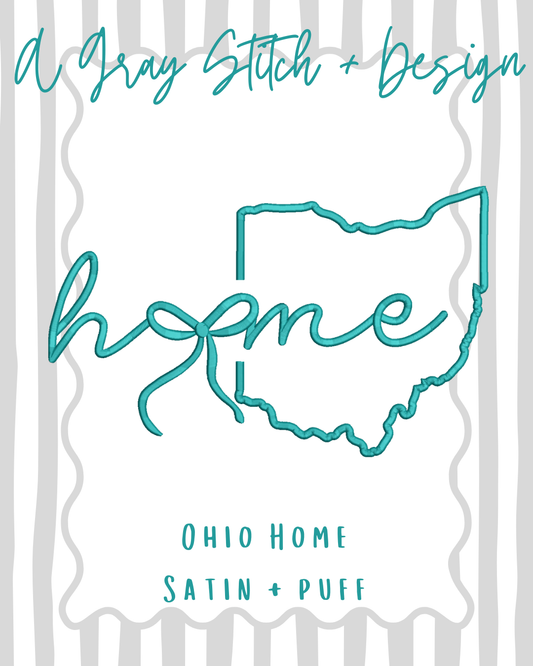 Ohio Home 3D Puff and Satin