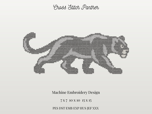 Cross Stitch Panther Mascot