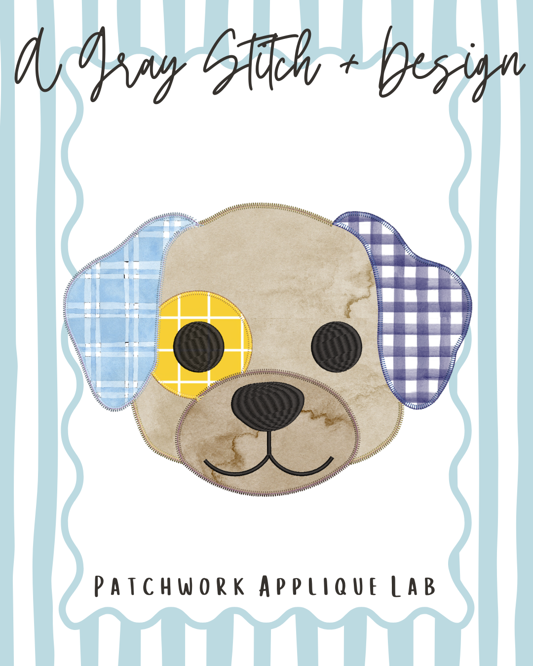 Patchwork Labrador Retriever Applique