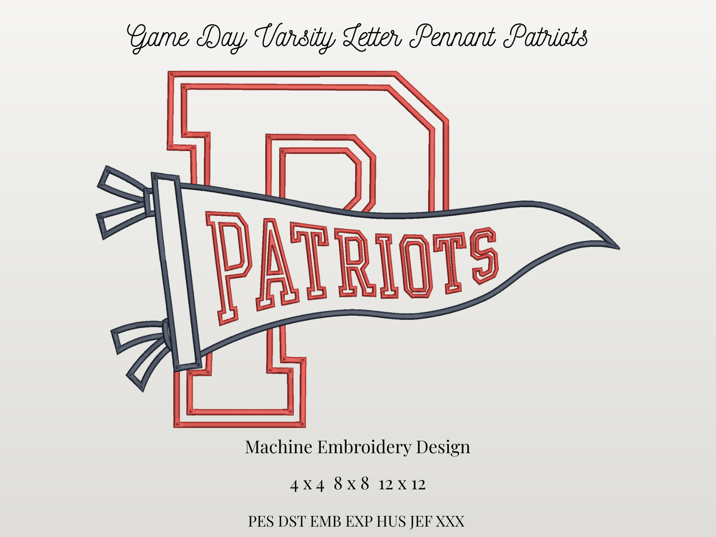 Patriots Varsity Letter Pennant