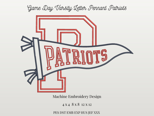 Patriots Varsity Letter Pennant