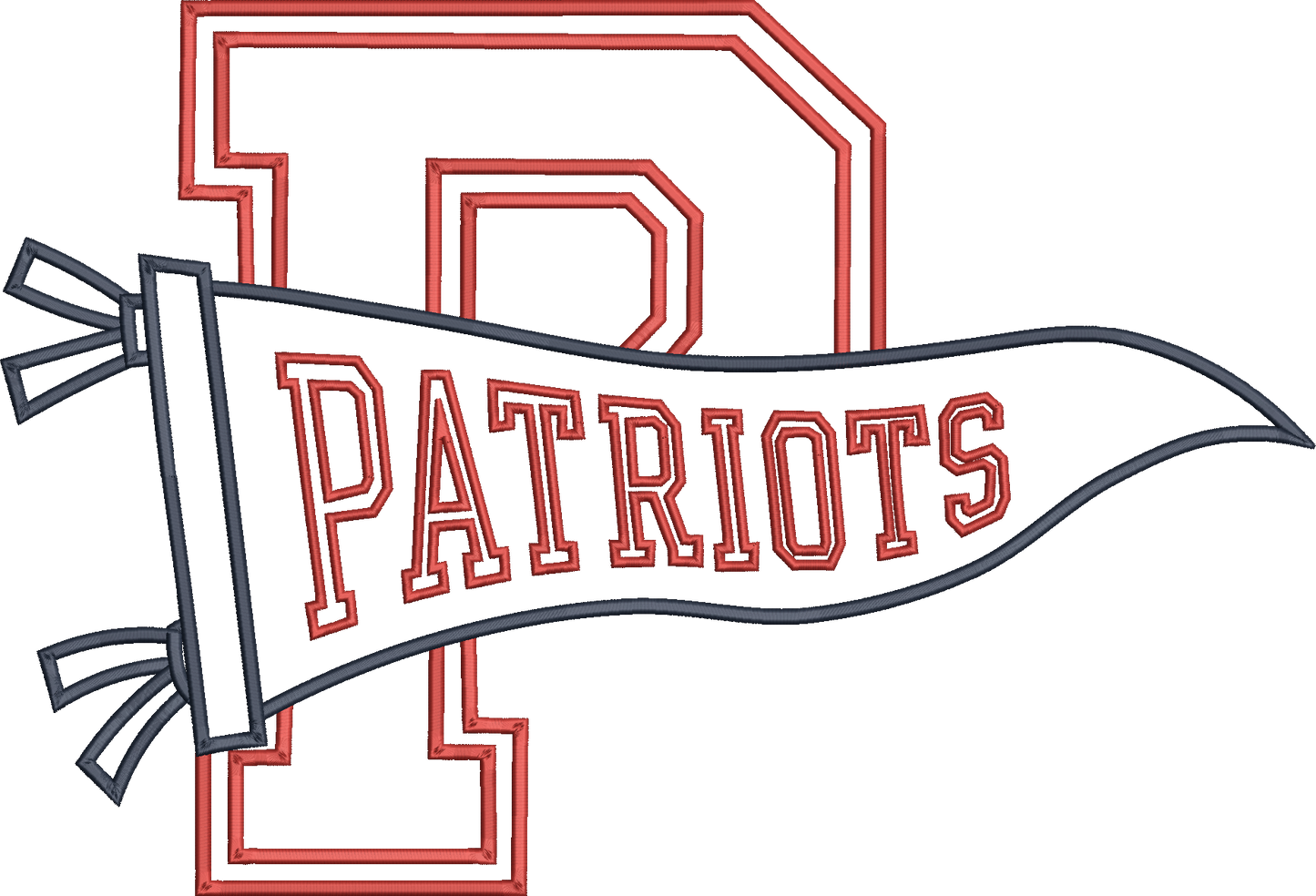 Patriots Varsity Letter Pennant