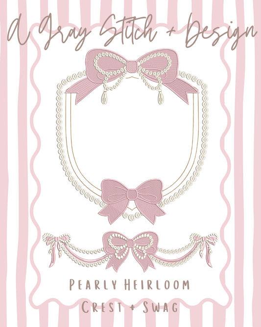 Pearly Heirloom Crest and Swag Set