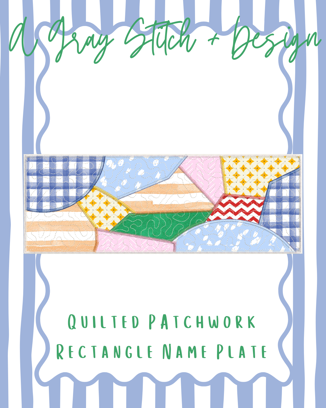 Quilted Rectangle Name Plate
