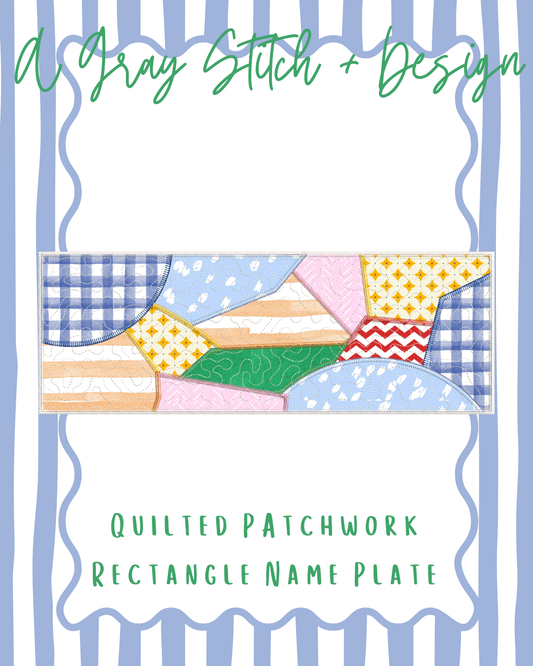 Quilted Rectangle Name Plate
