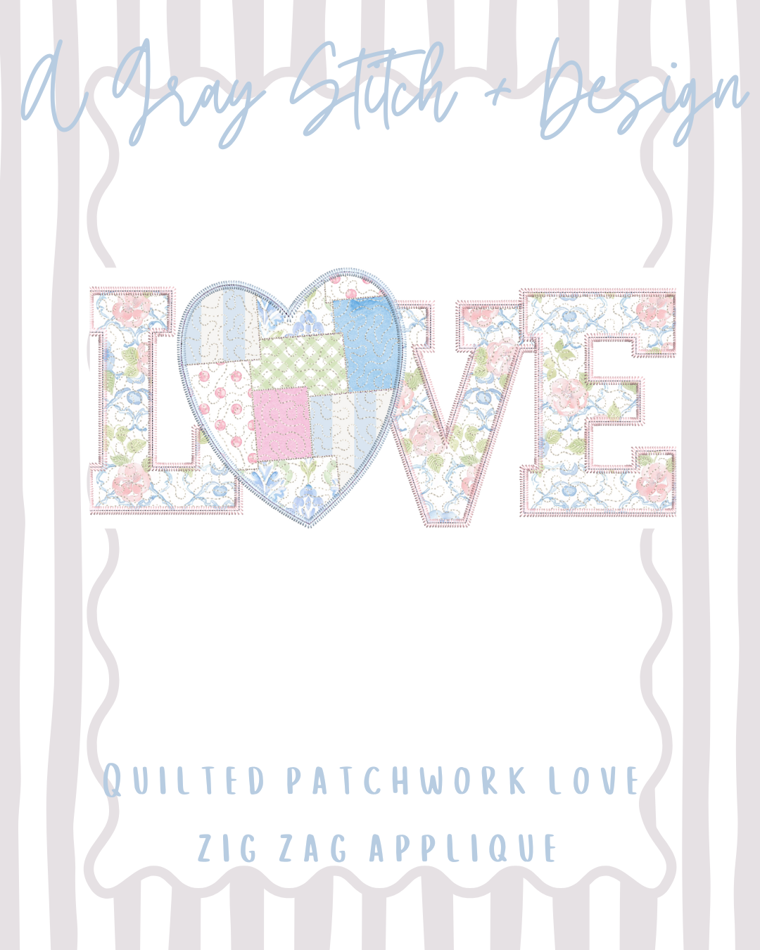Zig Zag Love Quilted Patchwork