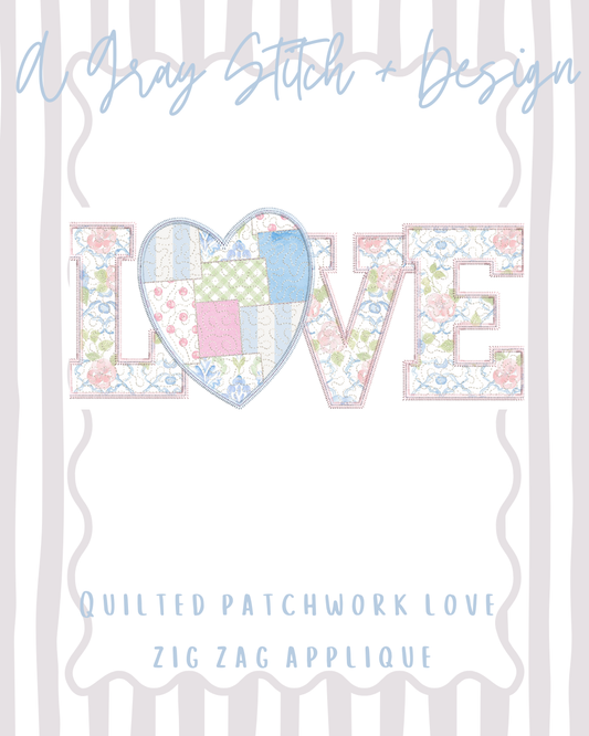 Zig Zag Love Quilted Patchwork