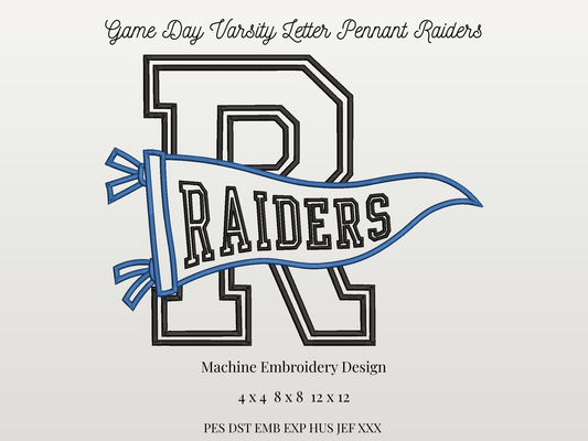 Raiders Varsity Letter Pennant