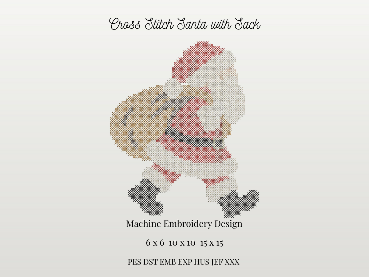 Cross Stitch Santa's Sack
