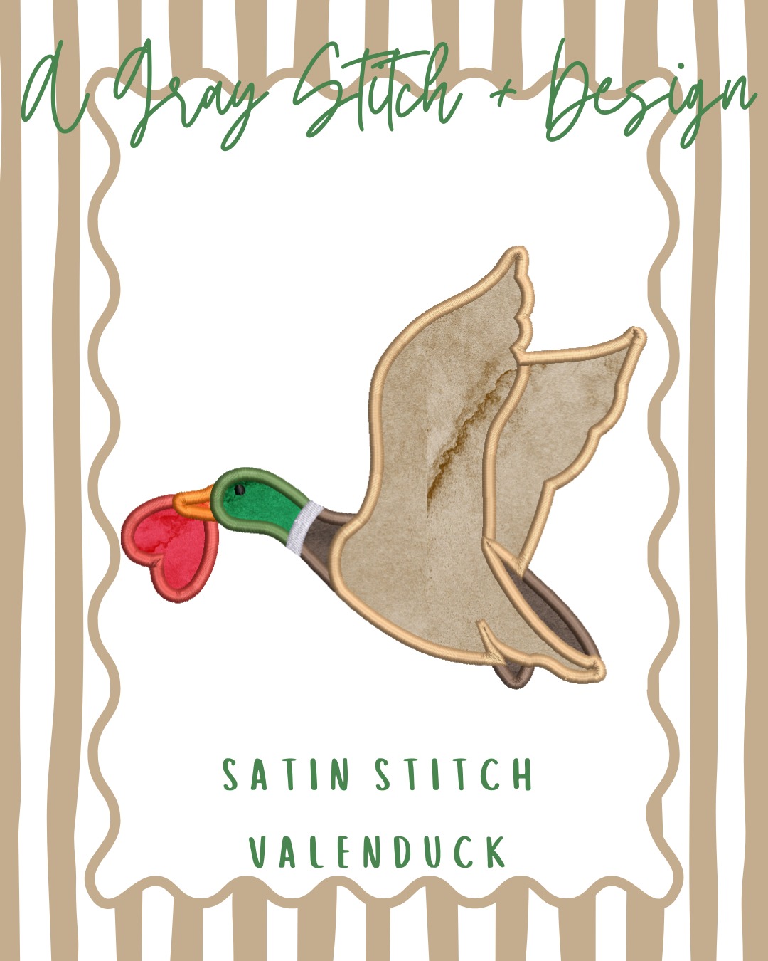 Satin Stitch Applique Valenduck