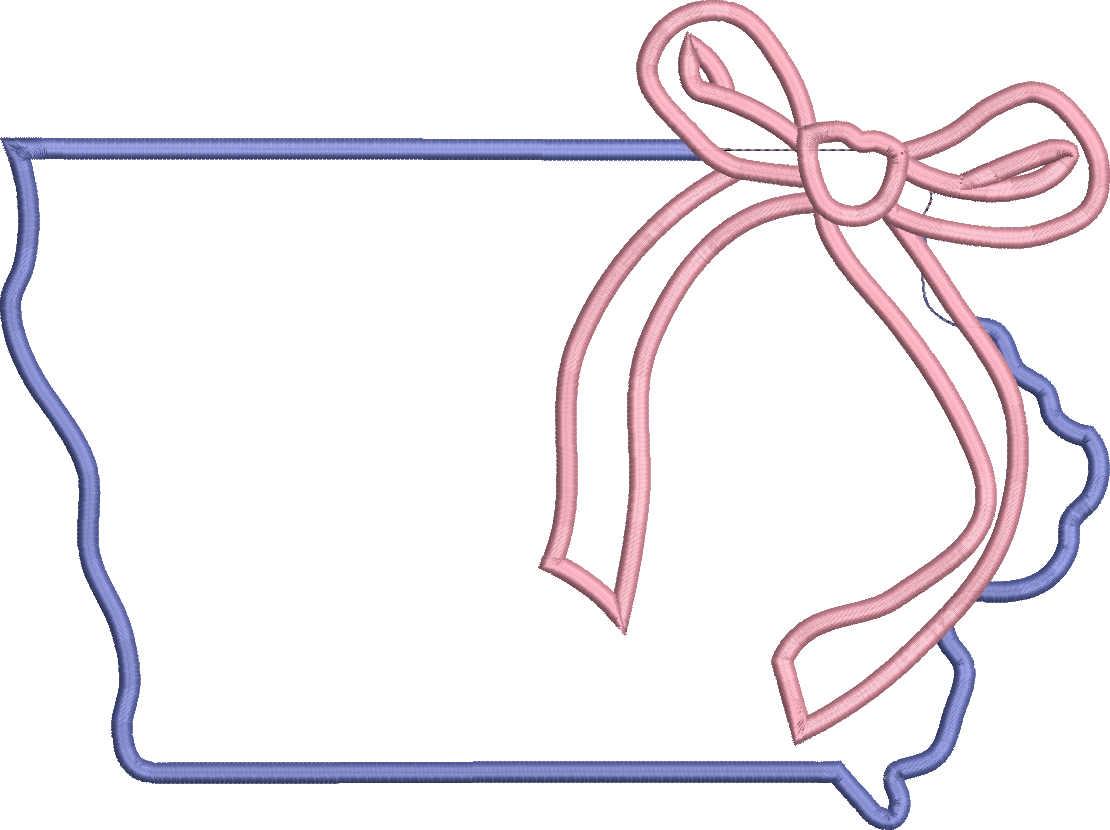 Satin Stitch Coquette State of Iowa