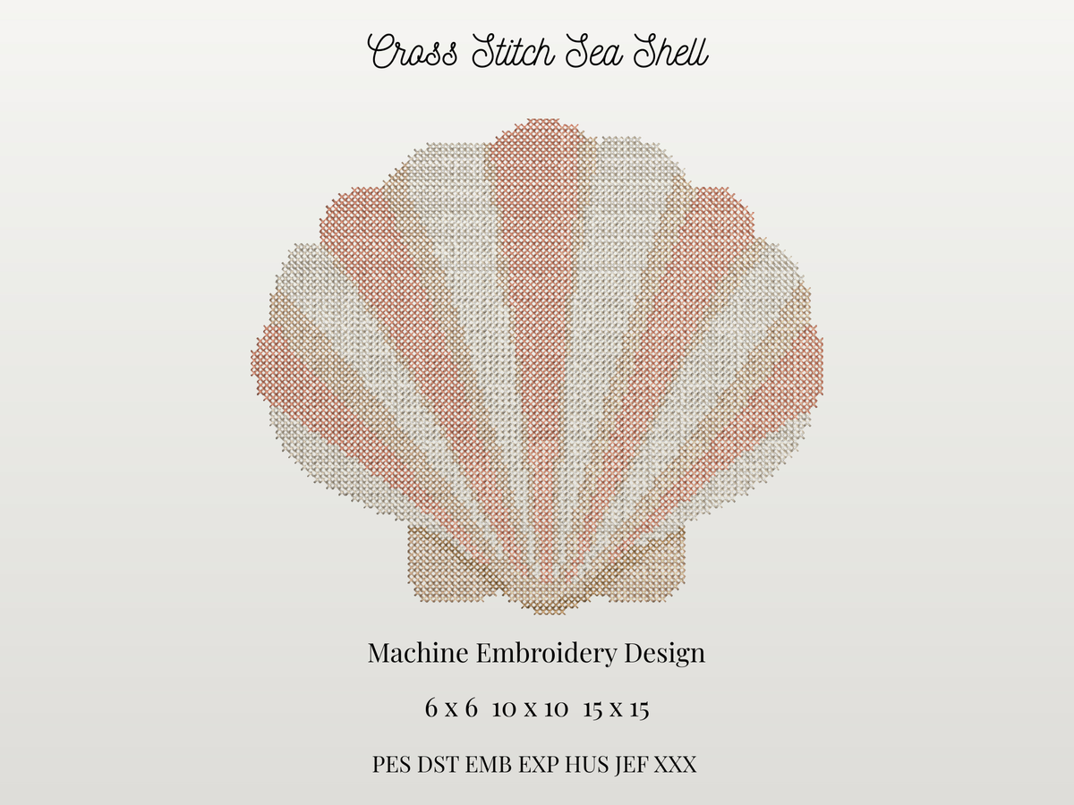 Cross Stitch Sea Shell