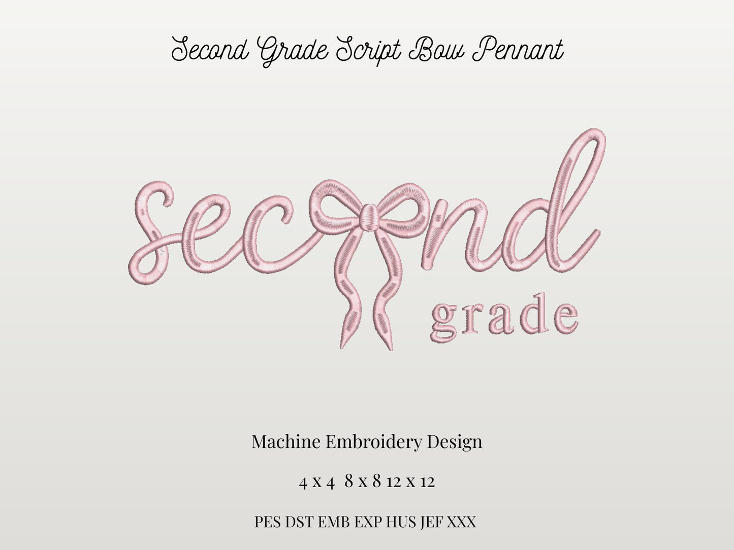 Second Grade Script Bow