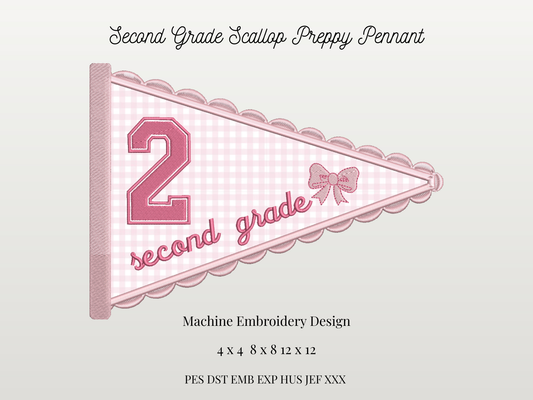 Second Grade Scallop Pennant