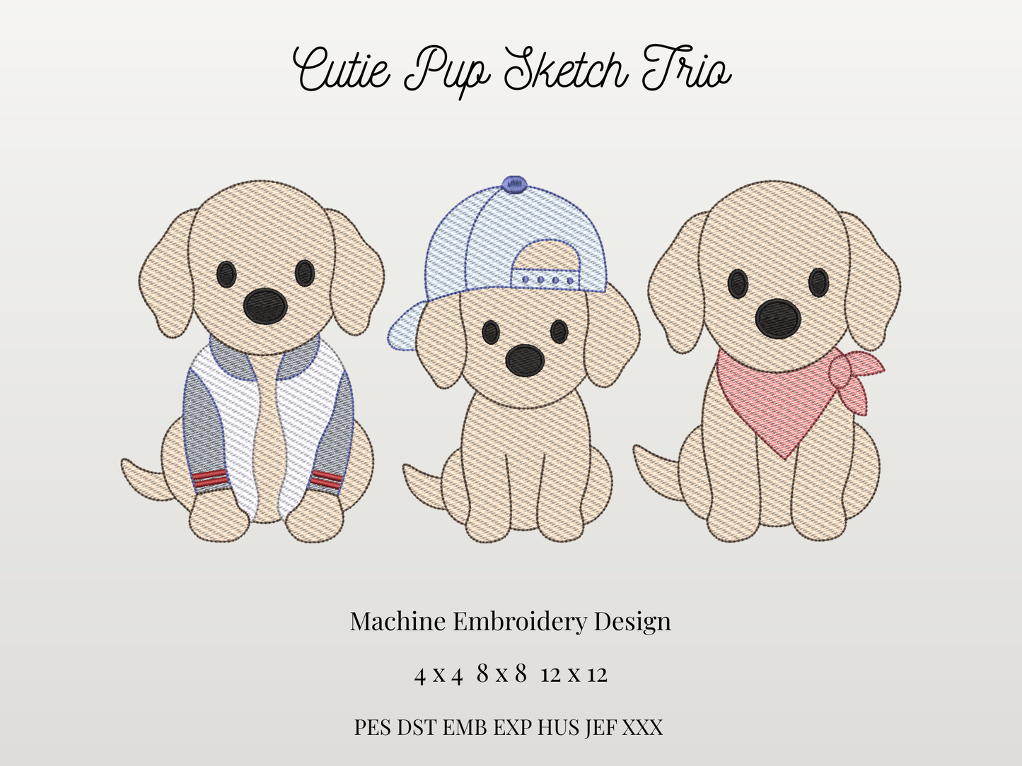 Cutie Puppy Sketch Trio
