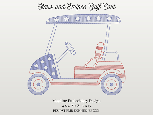 Stars and Stripes Golf Cart