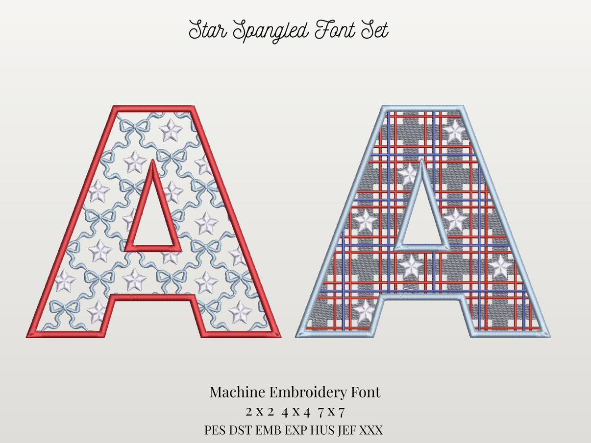 Star Spangled Font Set – A Gray Stitch and Design