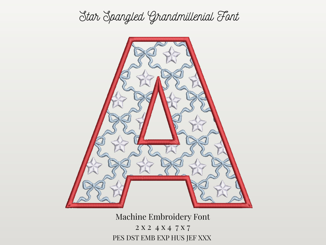 Star Spangled Grandmillenial Font – A Gray Stitch and Design