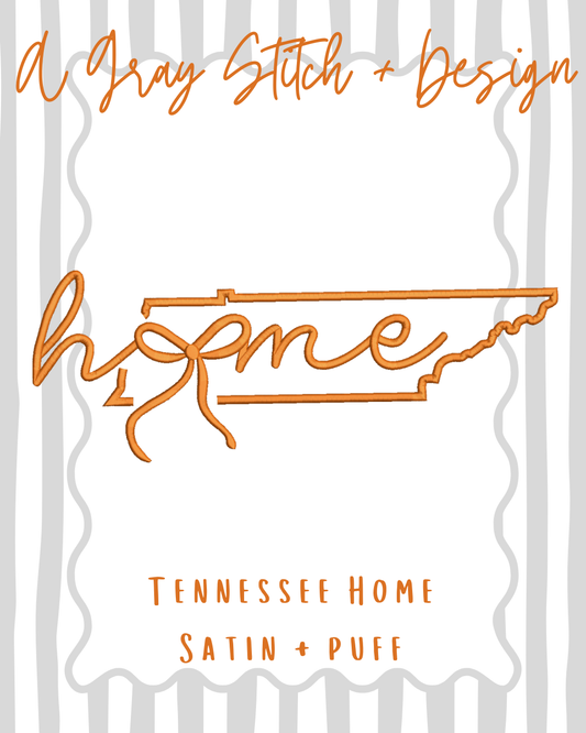Tennessee Home 3D Puff and Satin