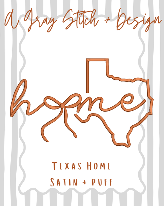 Texas Home 3D Puff and Satin