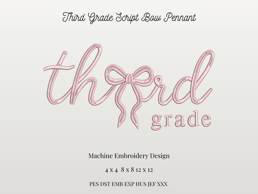 Third Grade Script Bow