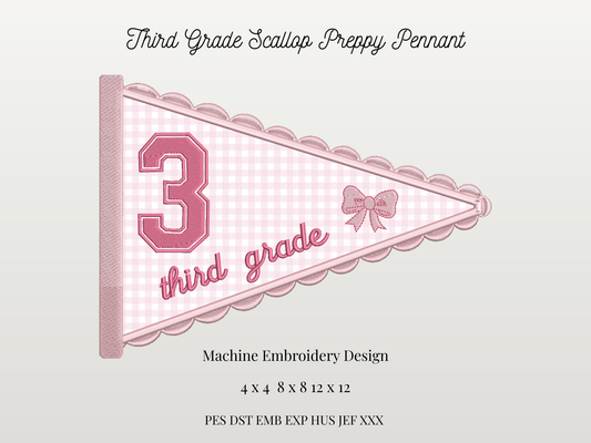 Third Grade Scallop Pennant
