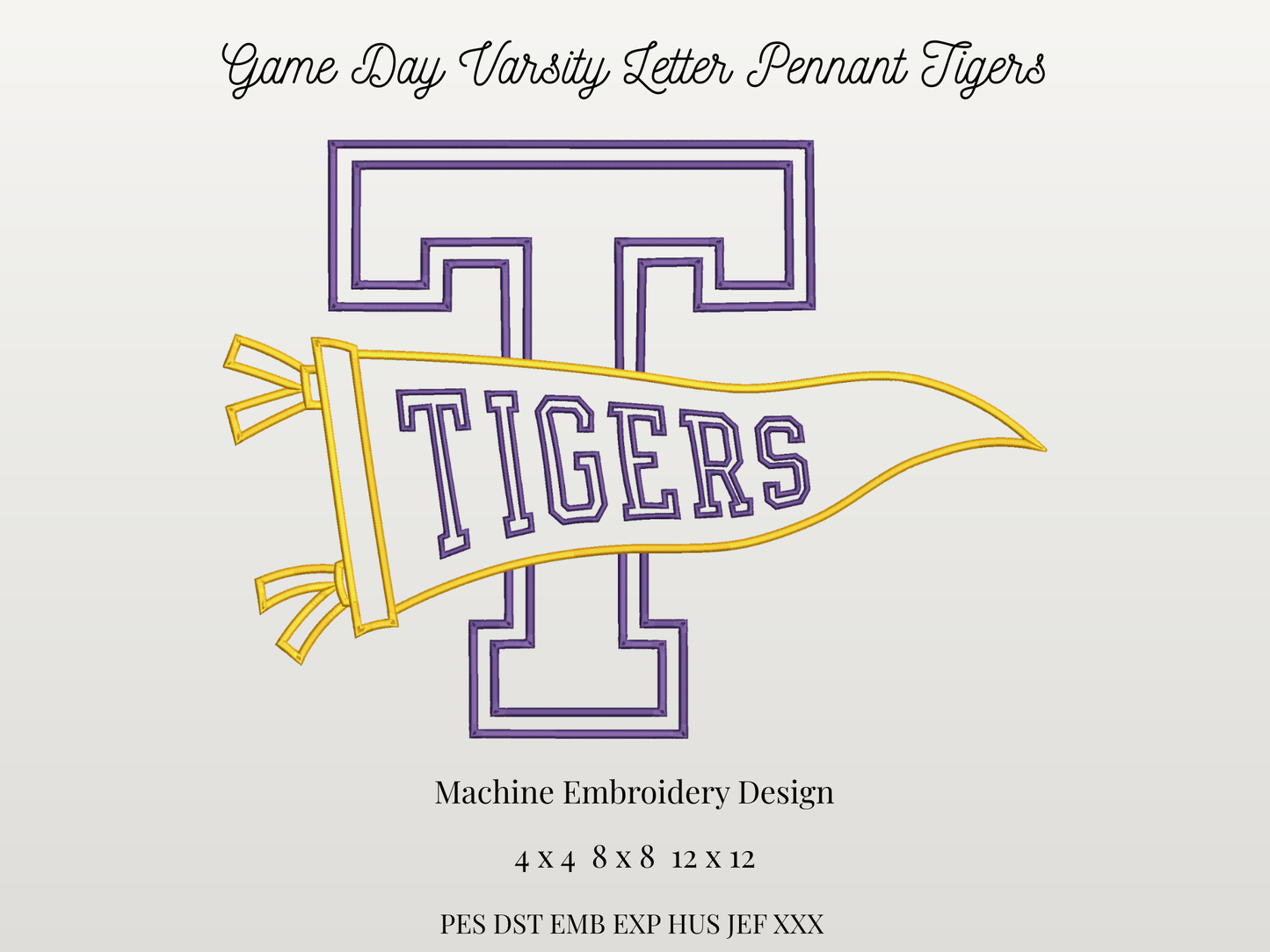 Tigers Varsity Letter Pennant